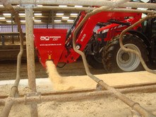 Bulk Sawdust can quickly and efficiently be applied to cow cubicles using a tractor mounted bedding dispenser
