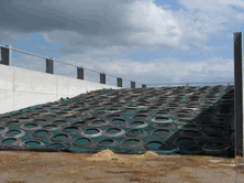 Lorry Tyre SideWalls used over Silostop Nets and Oxygen Barrier Film are a much better way of covering and effectively sealing a silage clamp. Order now for next season
