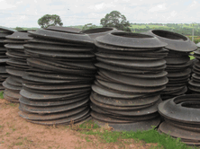 For use on earth bank silage pits or for storage Lorry Tyre SideWalls can be stacked directly onto the banks on the ground or on pallets